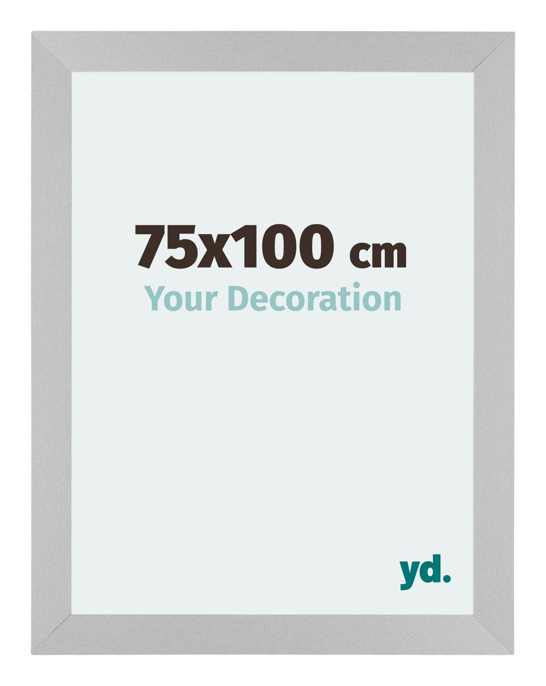 yd. Your Decoration - Bilderrahmen 75x100 cm - Silber Matt - Bilderrahmen aus MDF mit Acrylglas - An