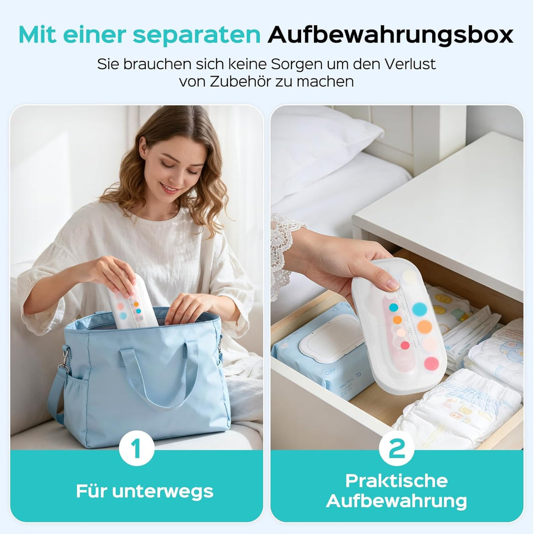 COSLUS Baby Nail File Electric: Fünf Gänge mit LED Sanfter Leuchten 6 Schleifköpfe, geeignet für Bab