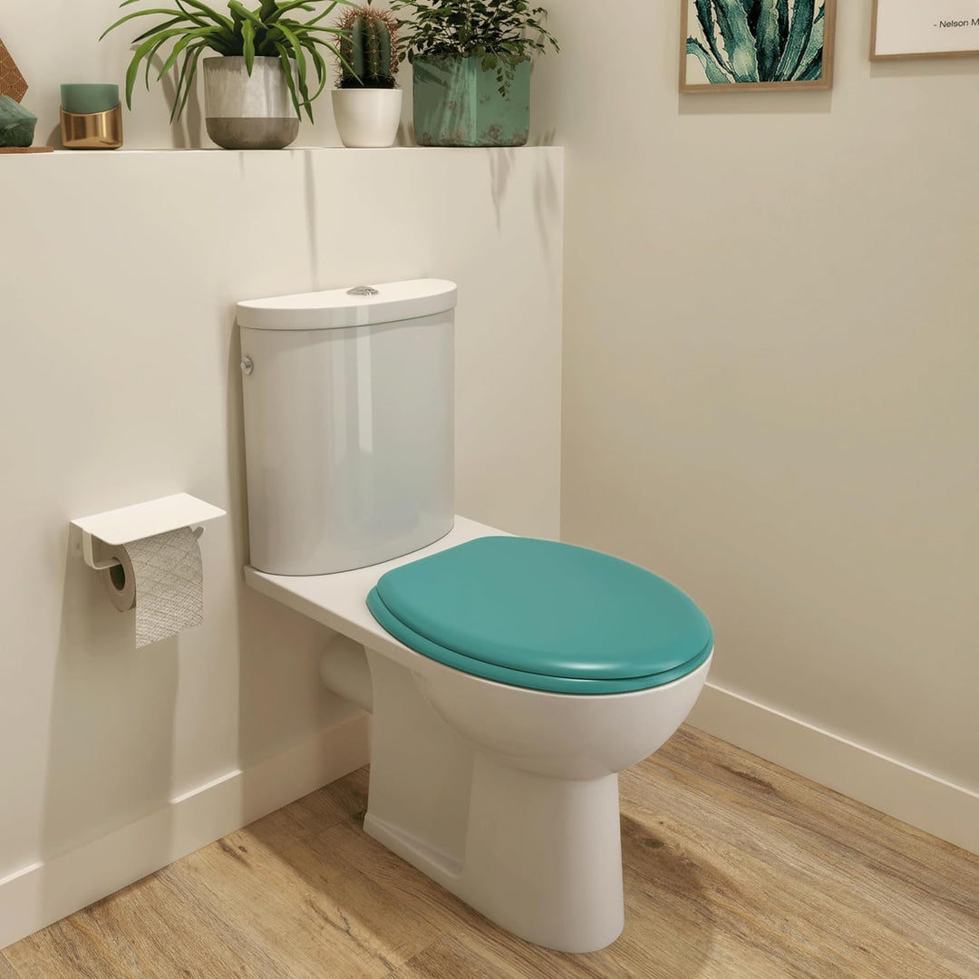 SENSEA - Toilettendeckel POP - Oval - Max 150 kg - MDF FSC - Türkisgrün - Toilettendeckel - Klodecke