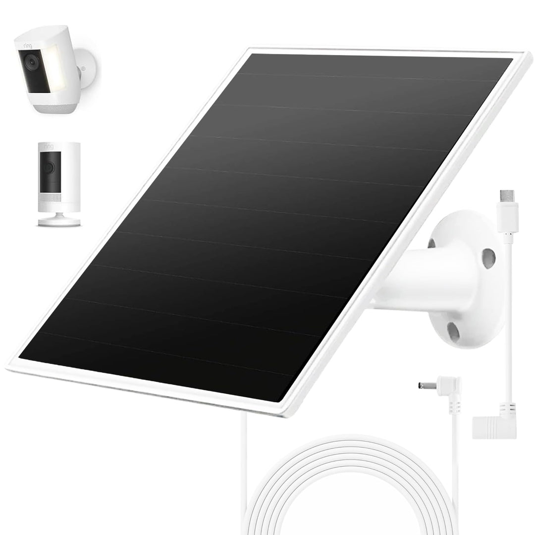 Solarpanel-Ladegerät für Ringkamera, kompatibel mit Ring Stick Up Cam Akku, Ring Spotlight Cam Akku,
