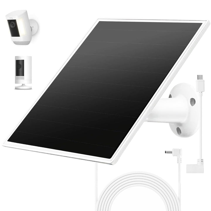 Solarpanel-Ladegerät für Ringkamera, kompatibel mit Ring Stick Up Cam Akku, Ring Spotlight Cam Akku,