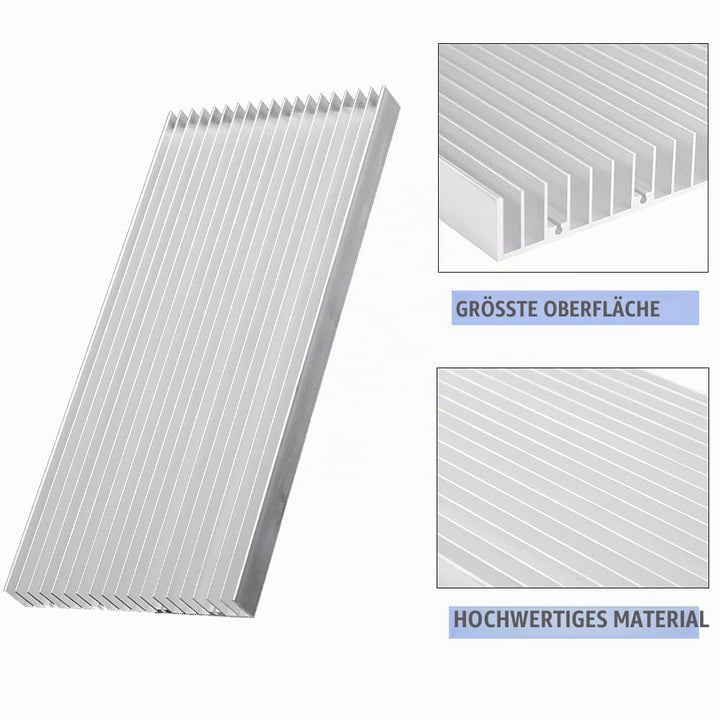Kühlkörper, Kühlkörper 20mm Aluminium Wärmeableiter 300 * 140 * 20MM 19 Flossen Transistoren Halblei