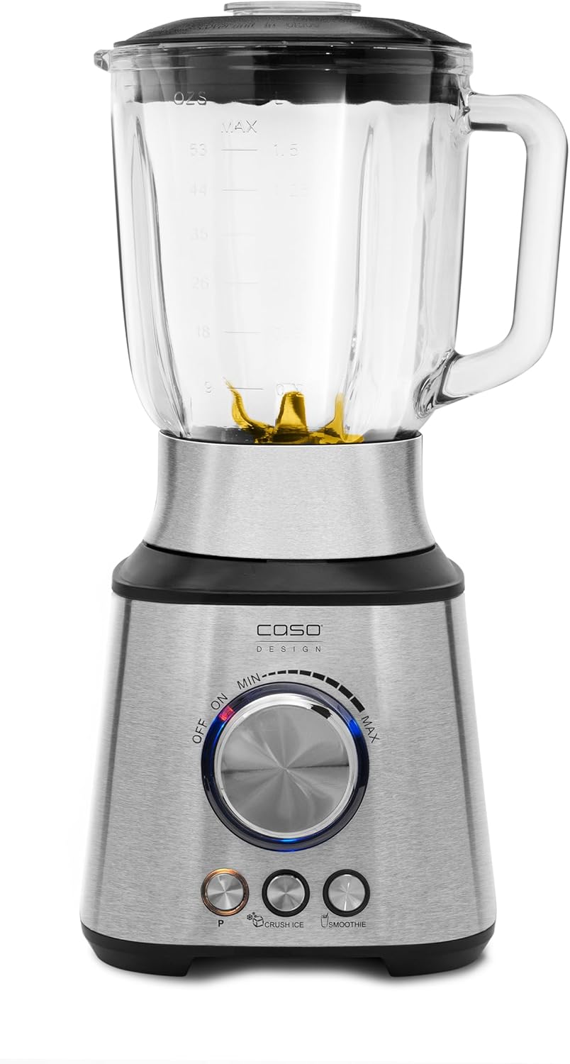 CASOMX 1000 Standmixer – 1300W Motor, 8-fach Titanmesser, 1,5L Glasbehälter – Ice Crush, Smoothie, P
