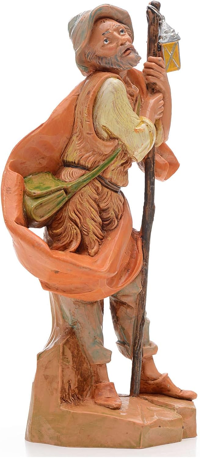 Holyart Krippen von Fontanini: Hirte mit Laterne 17cm, Fontanini