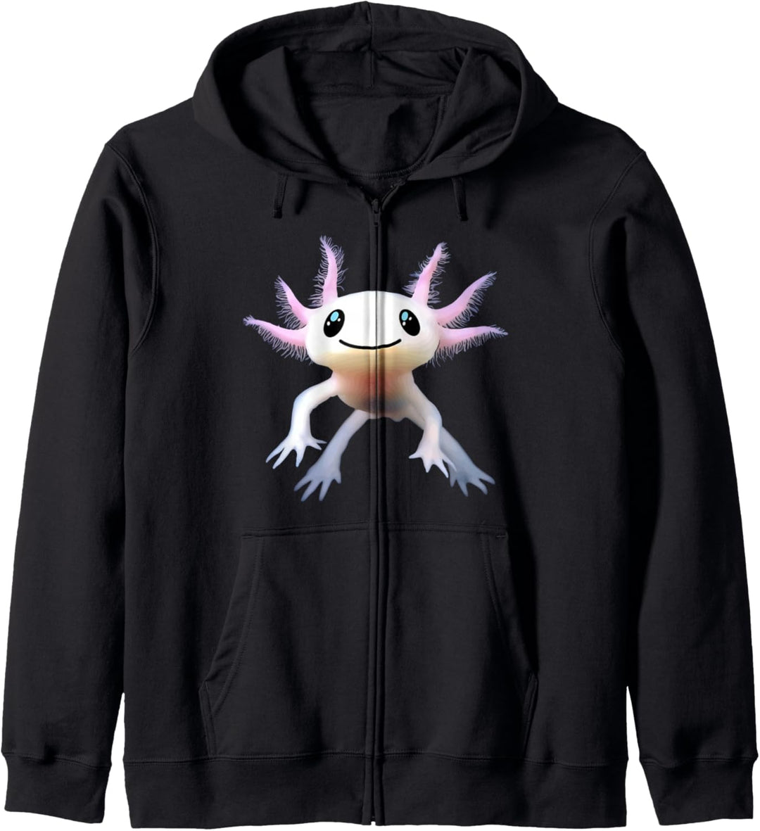 Cooles Axolotl Design mit grossen süssen Augen Kapuzenjacke