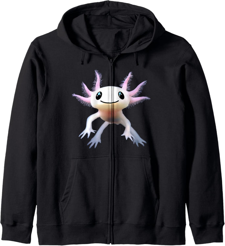 Cooles Axolotl Design mit grossen süssen Augen Kapuzenjacke