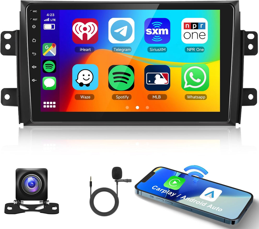 Android 11 Autoradio 2 Din für Suzuki SX4 2006-2013 FIAT Sedici 2005-2014 mit Wireless Carplay Andro