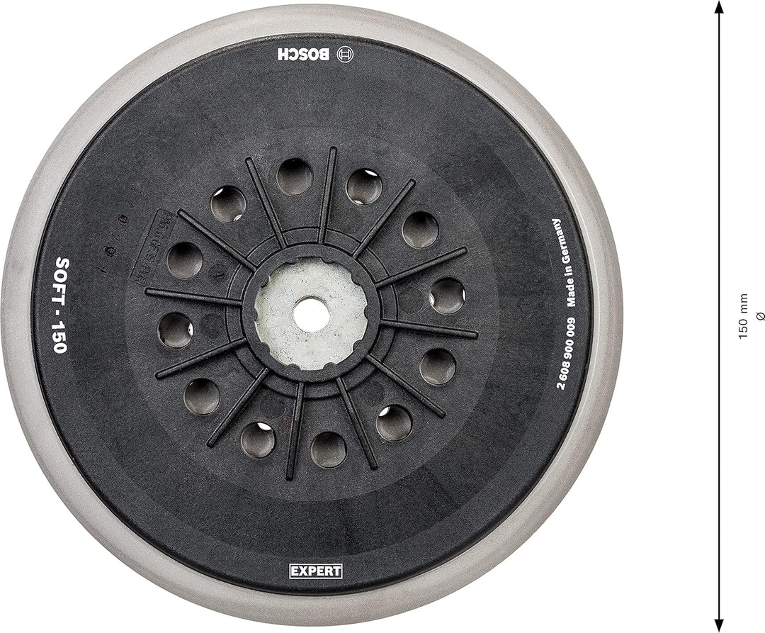 Bosch Professional 1x Expert Multihole Stützteller (für Bosch, Version weich, Ø 150 mm, Zubehör Exze