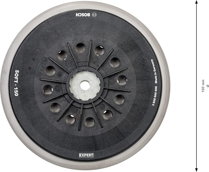 Bosch Professional 1x Expert Multihole Stützteller (für Bosch, Version weich, Ø 150 mm, Zubehör Exze