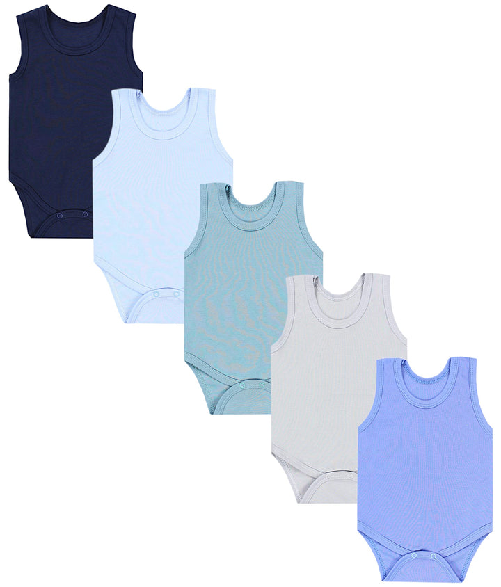 TupTam Baby Jungen Achselbody in Unifarben 5er Pack 86 Farbenmix 10, 86 Farbenmix 10