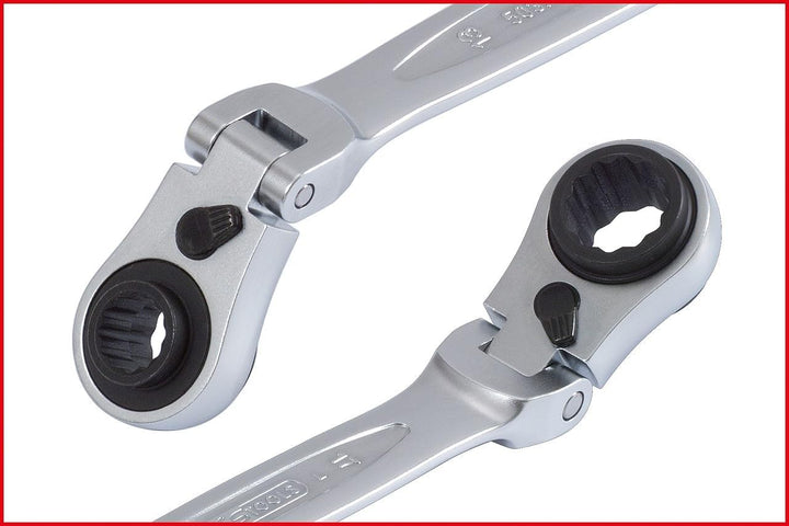 KS Tools 503.4745 4 in 1 GEARplus umschaltbar Gelenk-Doppel-Ringschlüssel, 10x13-17x19mm
