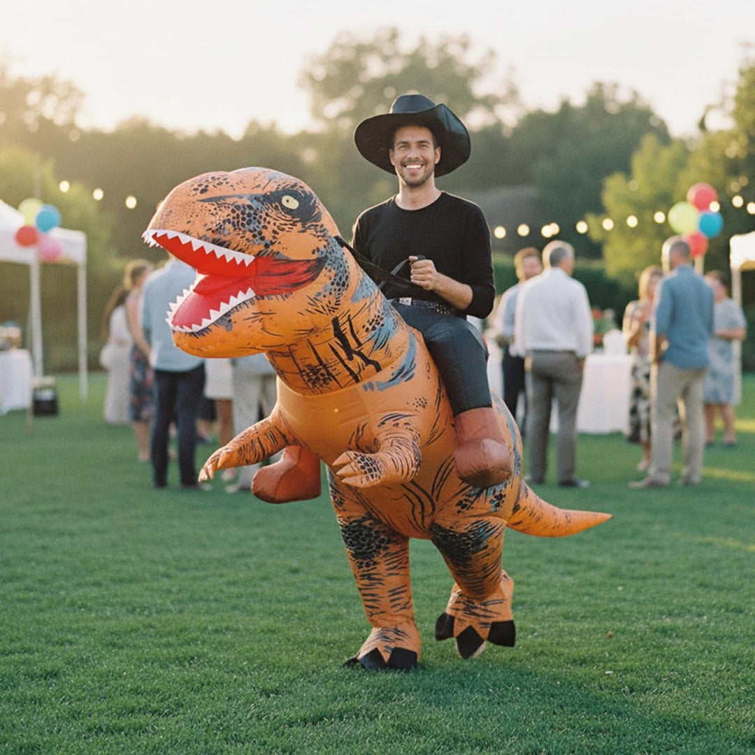Original Cup AirSuit® Aufblasbares T-Rex Kostüm | aufblasbares Kostüm | Humor | Premium Qualität | E