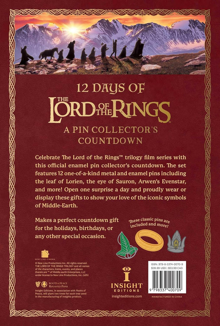 12 Days of The Lord of the Rings: A Pin Collector's Countdown, Kalender