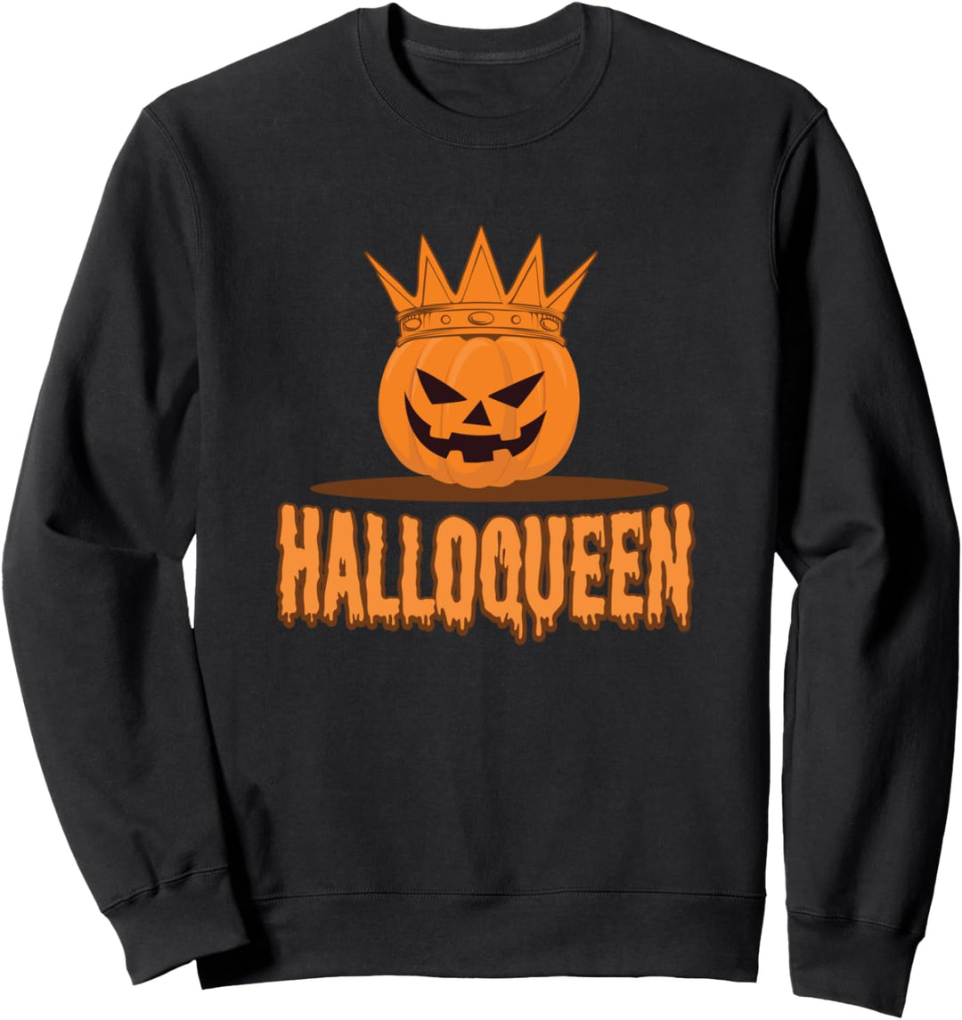 Halloqueen Spooky Happy Halloween Pumpkin Sweatshirt