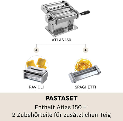 Marcato PastaSet Pasta Set, Legierter Stahl, Black, 20 x 20.7 x 15.5 cm Single, Single