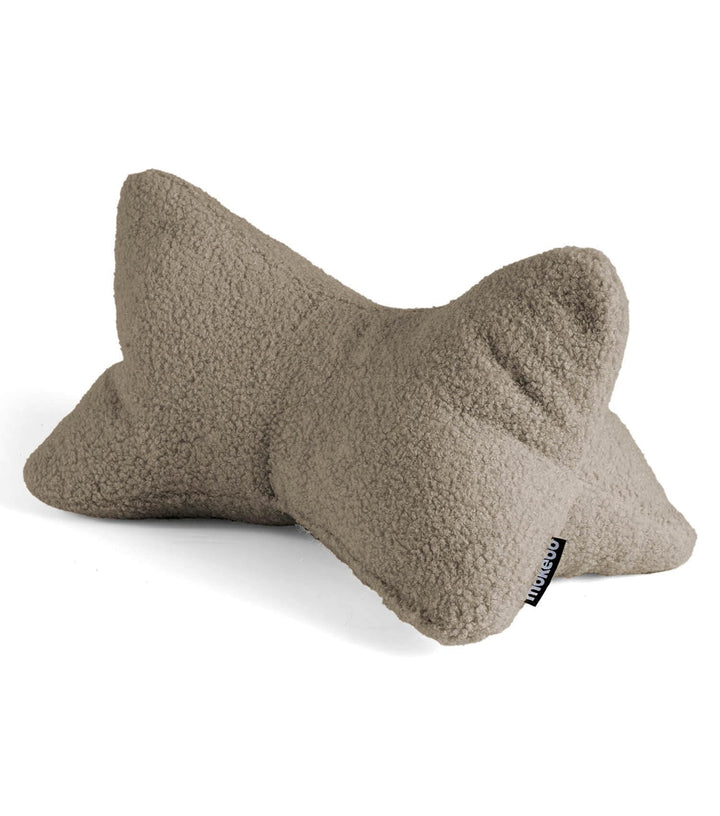 mokebo Lesekissen aus weichen Bouclé-Stoff 'Der Leseknochen', ergonomisches Nackenkissen aus gemütli