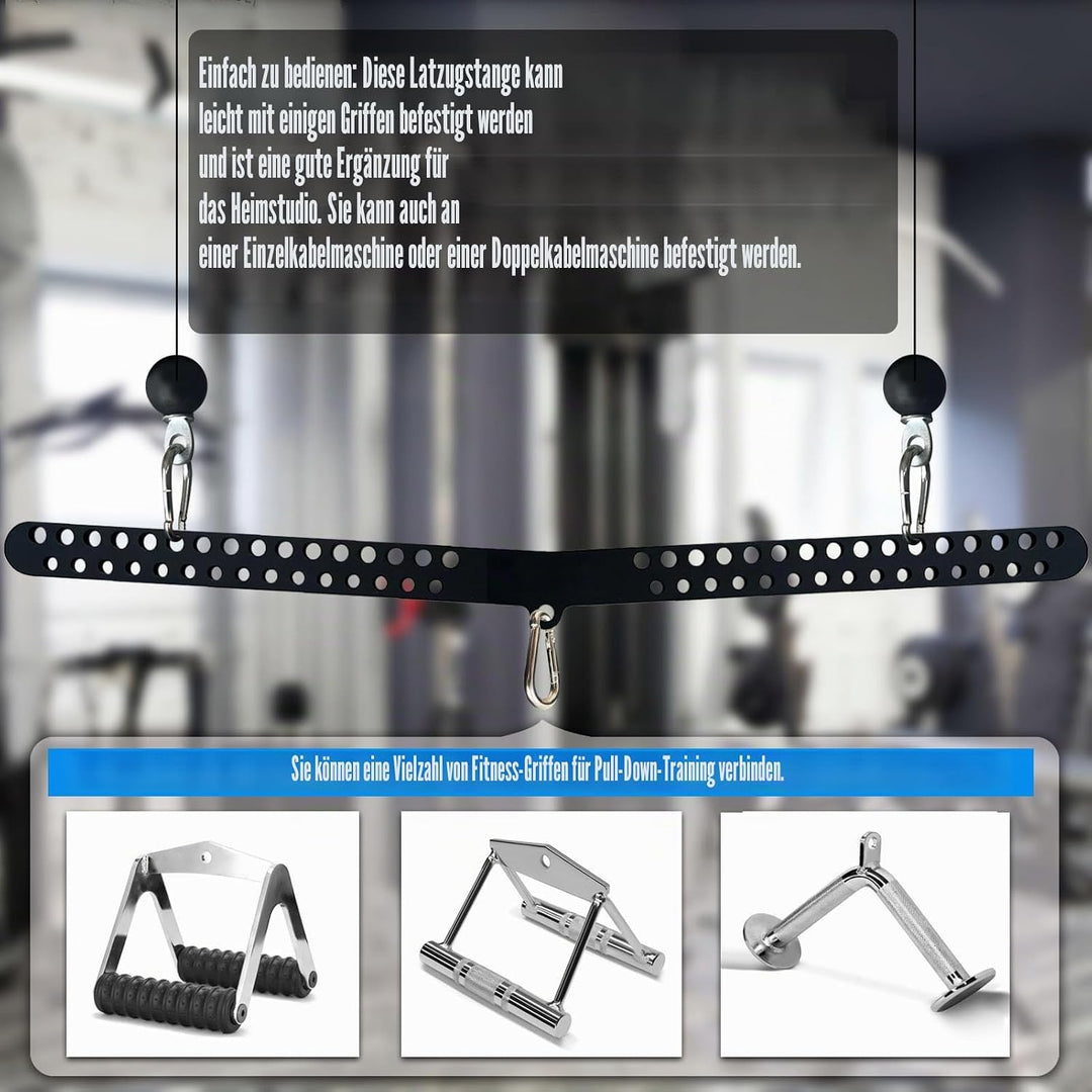 KORIKAHM Multi-Grip LAT Pull Down Bar für Home Gym Fitness, Spreizplatte LAT Pulldown Aufsätze für P