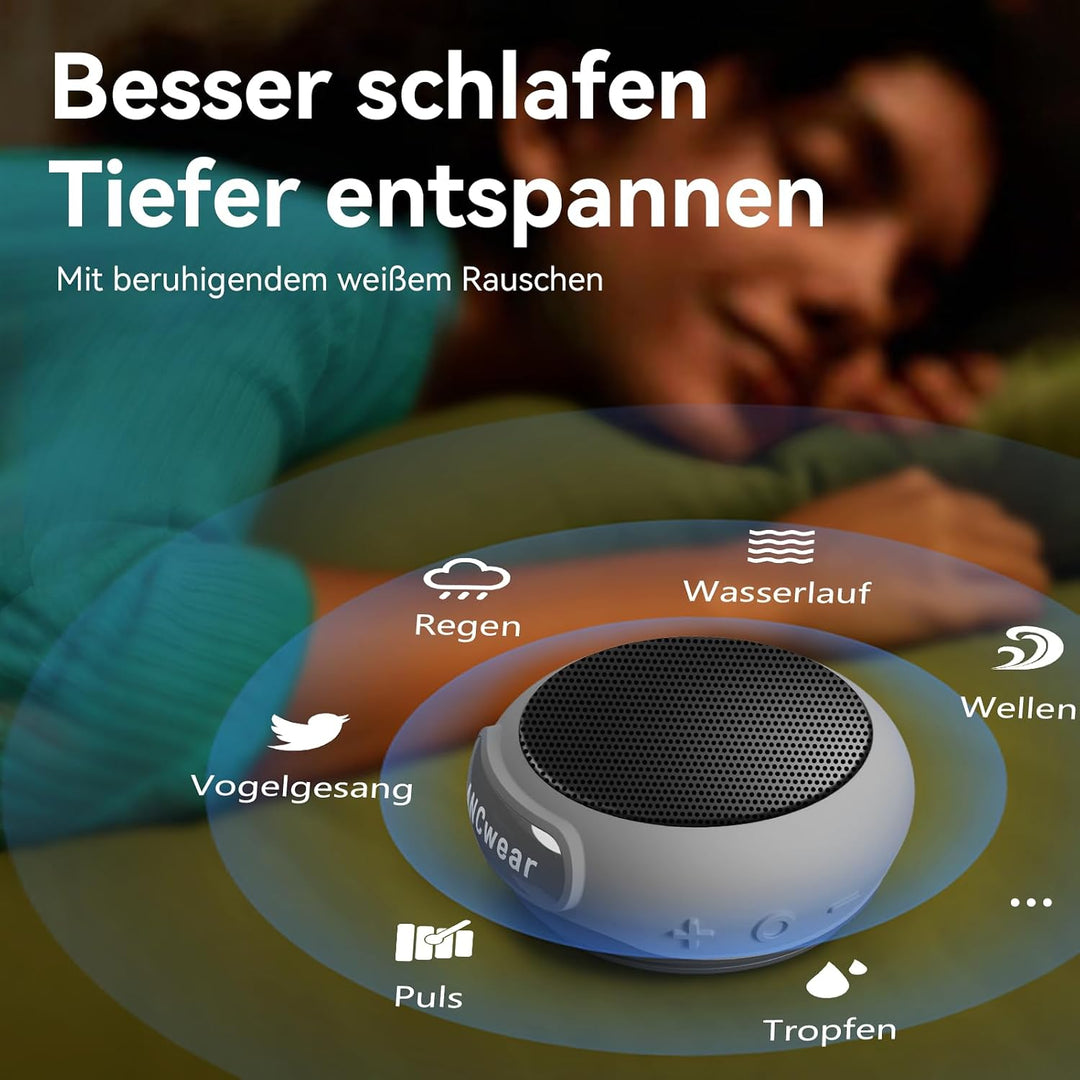 ANCwear Bluetooth 5.3 Lautsprecher Mini zum Anklemmen, Tragen und Aufhängen, IPX6 Spritzwasserschutz