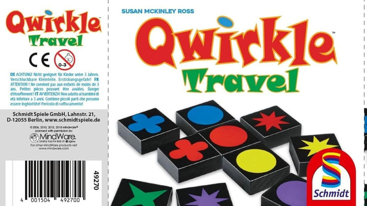 Schmidt Spiele 49270 Qwirkle Travel, Spiel des Jahres 2011 als Reisespiel Single, Single