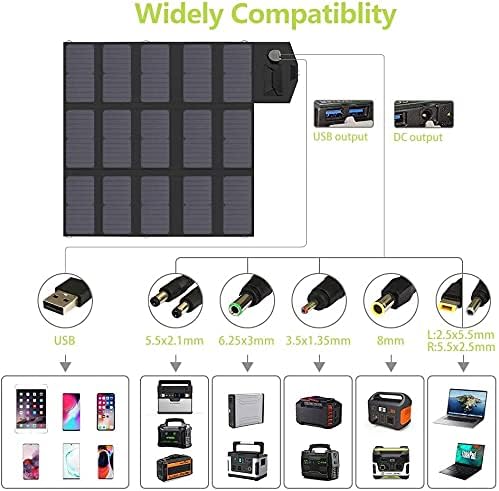 ALLPOWERS 100W Faltbares Solarpanel Tragbares Solarpanel Monokristalline Solarmodul Solarladegerät m
