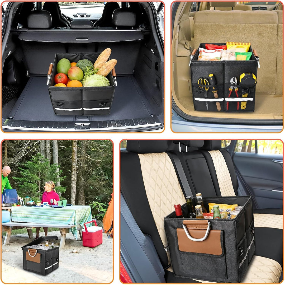 Kofferraumtasche Kofferraum Organizer mit Deckel, Autobox Auto Tasche Wasserdicht Zusammenklappbarer