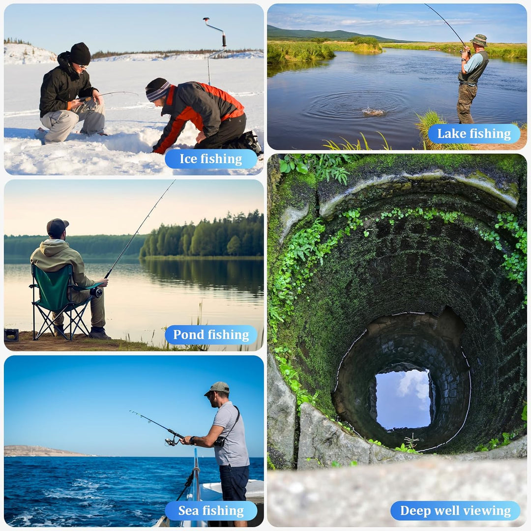 Unterwasserkamera Angeln Fishfinder, Fish Finder Kamera mit 4.3 Zoll IPS Display und 15m Kabel, Wass