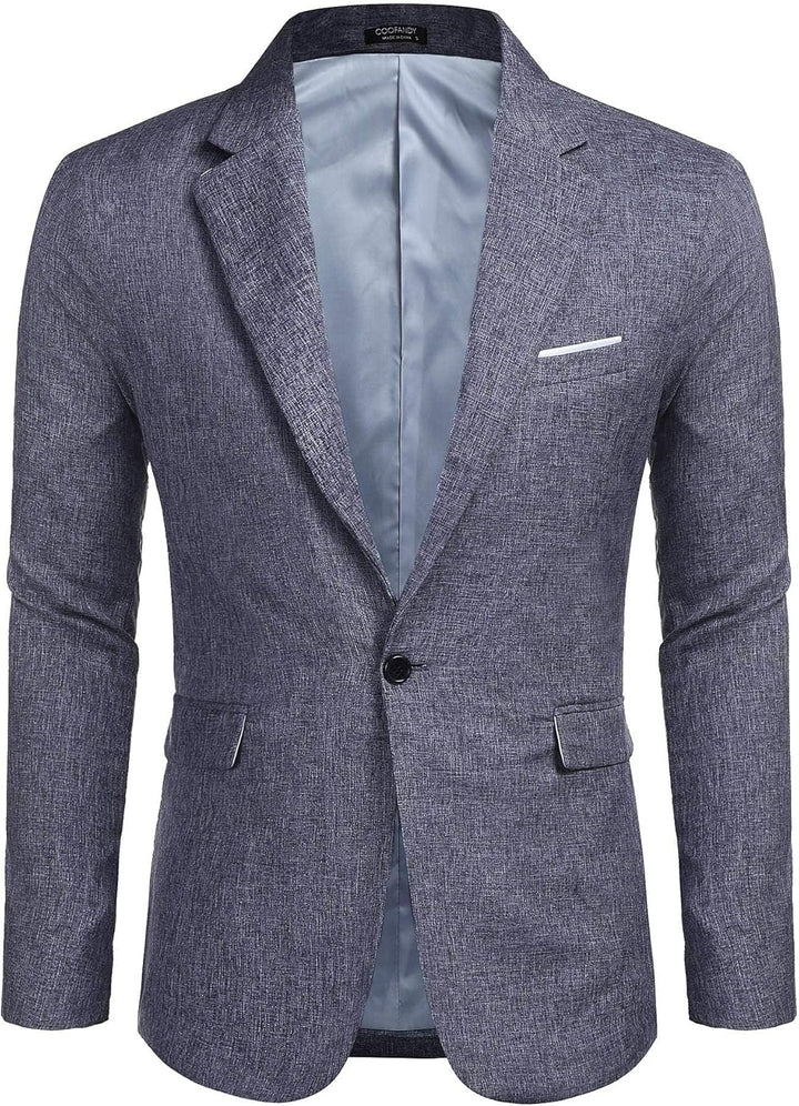 COOFANDY Herren Sakko Sportlich Modern Freizeit Blazer 1 Knopf Anzugjacken für Männer Regular Fit Ca