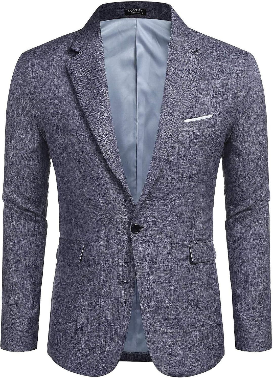 COOFANDY Herren Sakko Sportlich Modern Freizeit Blazer Jackett 1 Knopf Business Anzugjacke Regular F