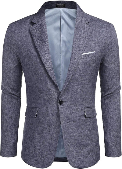 COOFANDY Herren Anzugjacke Sakko Sportlich Freizeit Blazer Regular Fit Männer Anzug Ein Knopf Busine