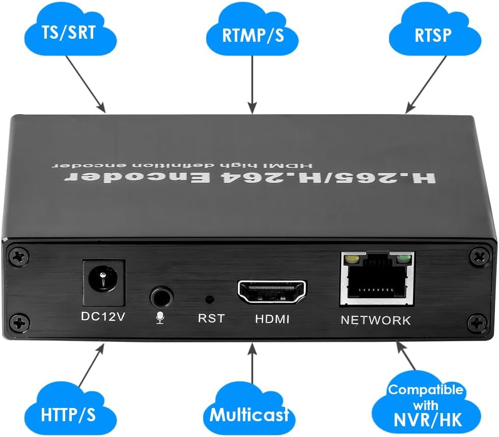 EXVIST H.265 1080P HDMI Video Encoder HDMI zu RTMP Encoder W/SD Card Slot Max 128G DDNS HTTP ONVIF R