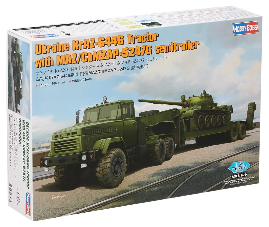 Hobby Boss 385513 Ukraine KrAZ-6446 Tractor w.MAZ/ChMZAP-5247G semitrailer 1/35 KrAZ 6446 mit MAZ/CH