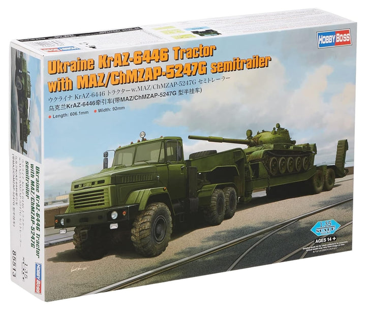 Hobby Boss 385513 Ukraine KrAZ-6446 Tractor w.MAZ/ChMZAP-5247G semitrailer 1/35 KrAZ 6446 mit MAZ/CH