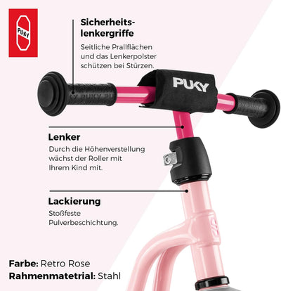 PUKY R 1 Classic Scooter | Sicherer Roller für Kinder ab 2 Jahren | Rutschfestes Trittbrett | Höhenv