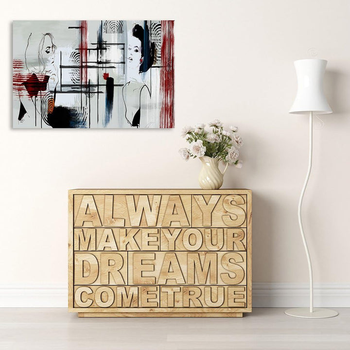 Feeby. Wandbild - 1 Teilig - 80x120 cm, Leinwand Bild Leinwandbilder Bilder Wandbilder Kunstdruck, M