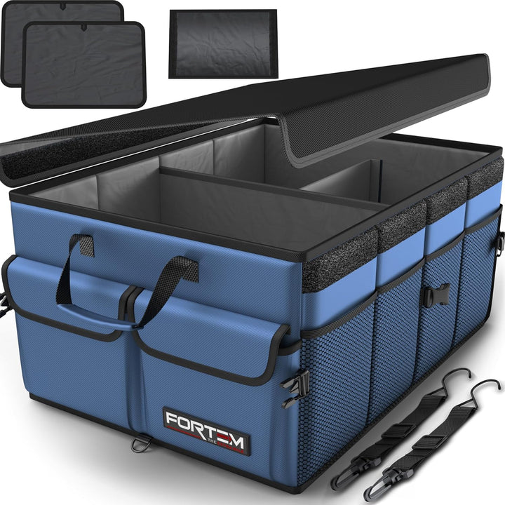 FORTEM Kofferraum Organizer, Kofferraumtasche, Zusammenklappbarer Auto Organizer Kofferraum mit Fäch
