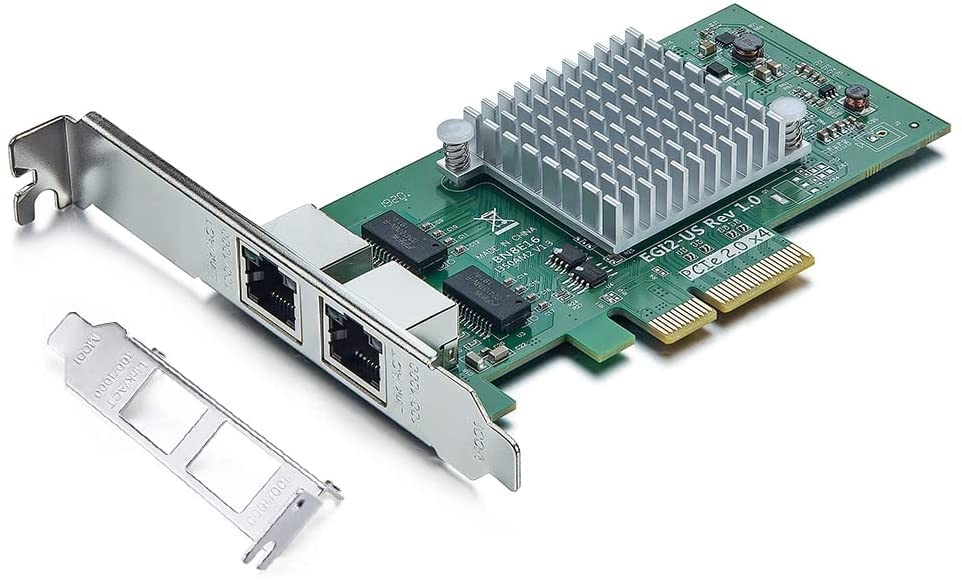 ipolex 1.25G Ethernet-Netzwerkkarte, 2X RJ45+ Port, 10GbE NIC im Vergleich zu Intel i350-T2, unterst