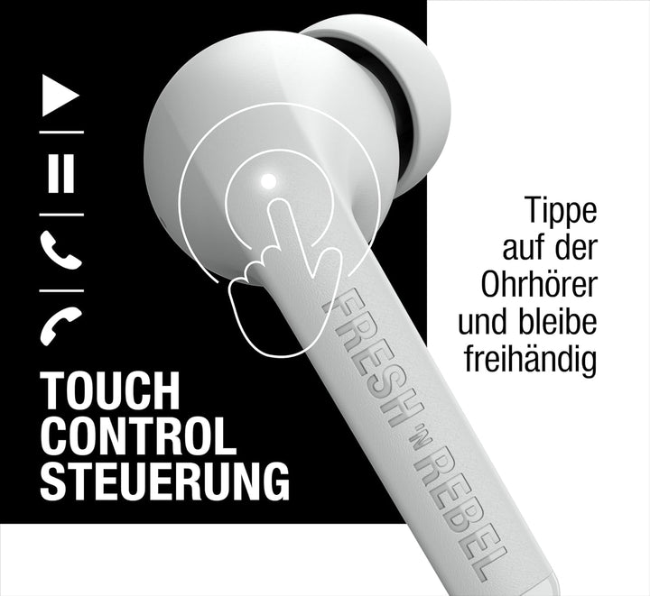 Fresh 'n Rebel Twins Fuse, True Wireless kabellose In-Ear-Bluetooth-Kopfhörer mit Spitze, mit Sprach