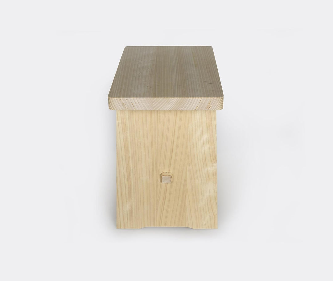 Umezawa Japanischer Onsen Stil Bad Hocker - Sauna &amp; Badesitz aus Holz, Braun, Klassisch, 27 x 17 x 2