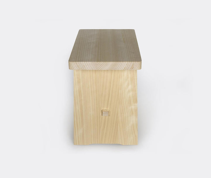 Umezawa Japanischer Onsen Stil Bad Hocker - Sauna &amp; Badesitz aus Holz, Braun, Klassisch, 27 x 17 x 2