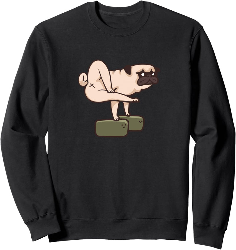 Pug Yoga Block Sweatshirt