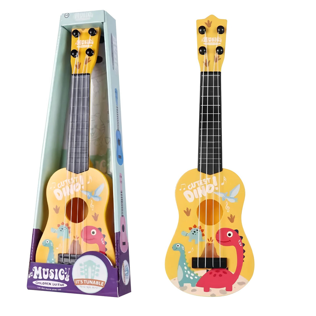 42cm Kindergitarre Mit 4 verstellbaren Saiten Ukulele Gitarre Spielzeug für Kleinkinder Anfänger Jun