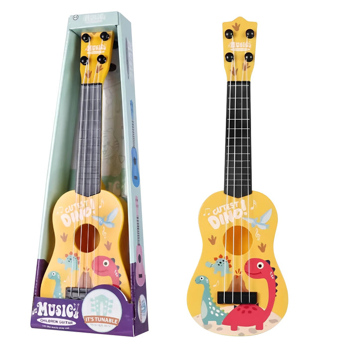 42cm Kindergitarre Mit 4 verstellbaren Saiten Ukulele Gitarre Spielzeug für Kleinkinder Anfänger Jun