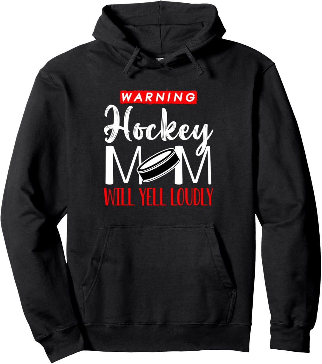 Warnung Hockey-Mom wird laut schreien. Pullover Hoodie