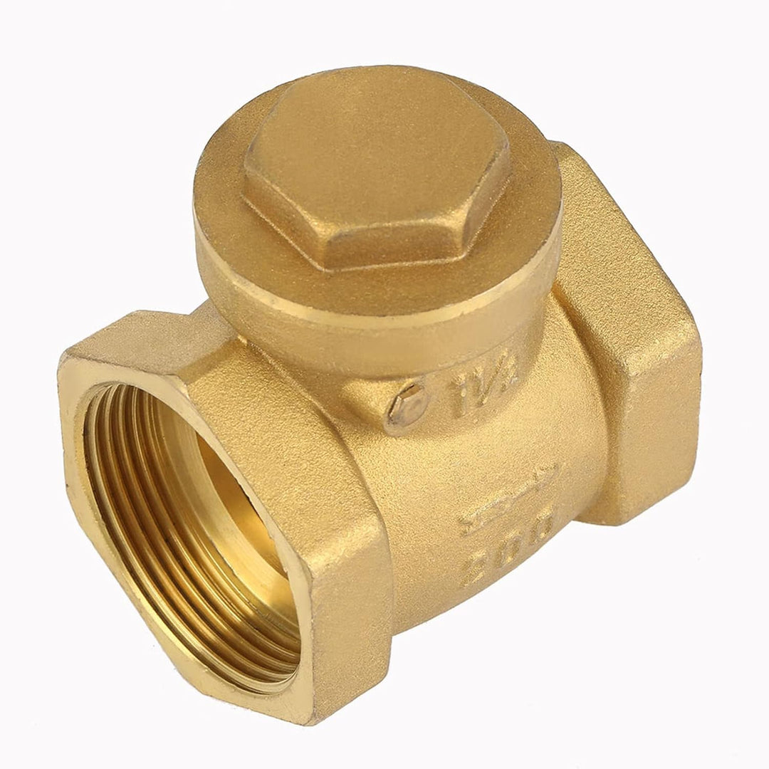 chekval,DN32 Female Thread Brass NOn return Swing Check Valve 232PSI DN32 1-1/4 Zoll Innengewinde Me