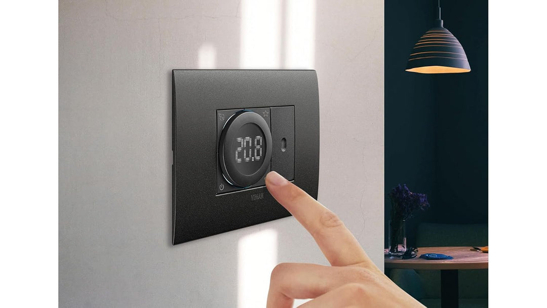 Vimar 02974.B IoT Thermostat mit Rollen, kompatibel mit Alexa, Google Home und IFTTT, einstellbare H