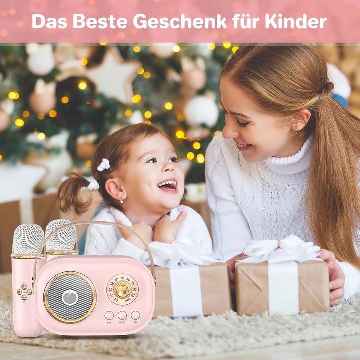 Heetipuk C20 Karaoke Machine for Kids-Pink