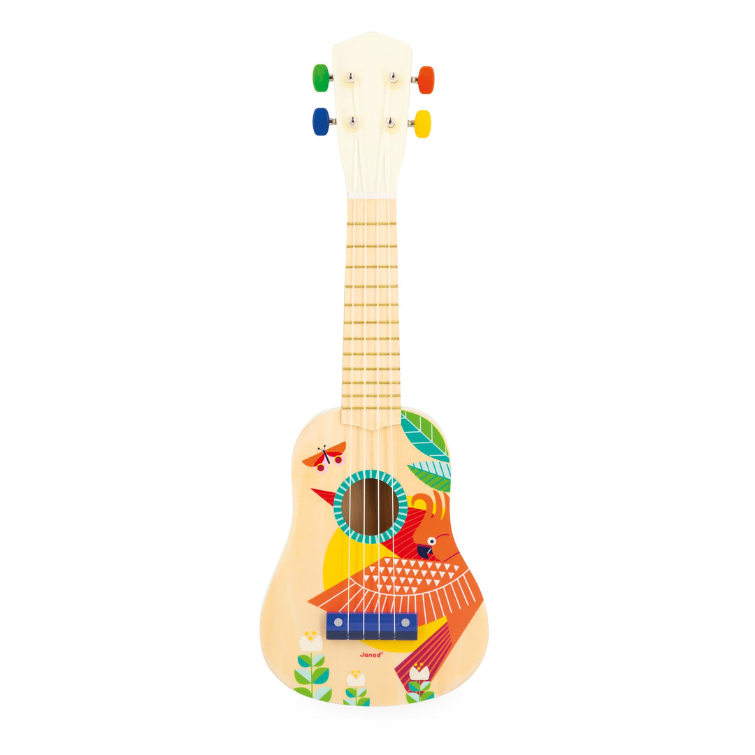 Janod - Gioia Ukulele aus Holz - Musikinstrument für Kinder - Rollenspiel und Musikalische Früherzie