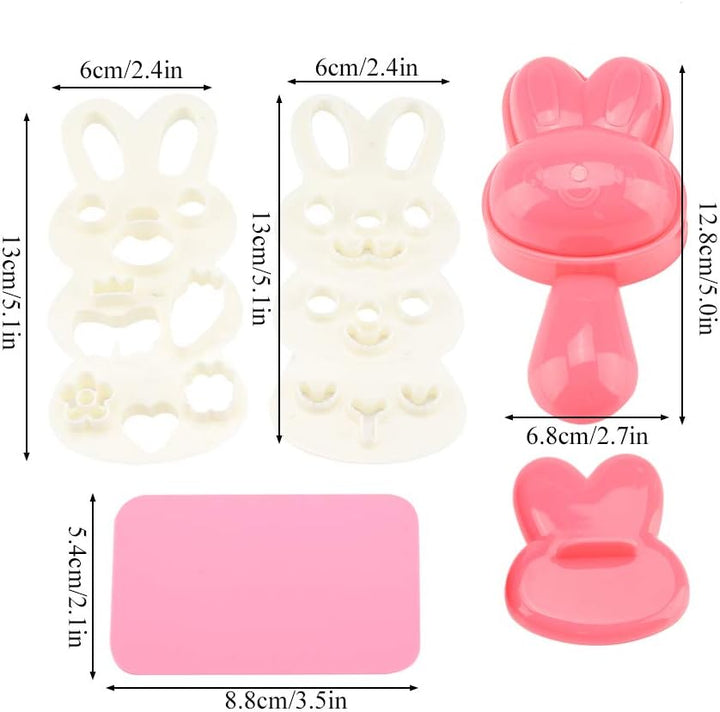 Natudeco DIY-Reisbällchen-Form, süsses Kaninchen, Sushi, Bento-Maker, Lebensmittelqualität, Reisroll