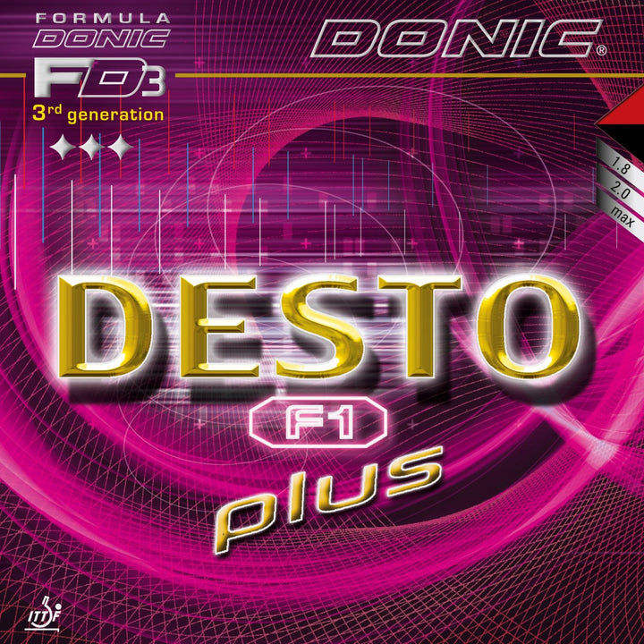 Donic Belag Desto F1 Plus Rot max., Rot max.