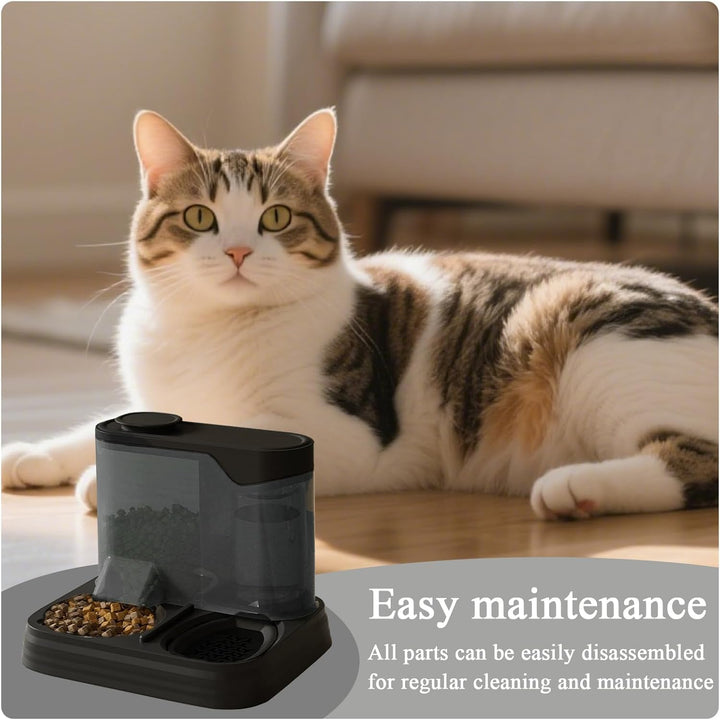 Katzenfutter Automat Mit Einem,30x25x23cm Katzenfutterautomat Mit Integriertem Wasserspender,Für Hun